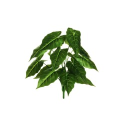 Lot de 24 - Buisson artificiel d'alocasia toucher réel X18, 60 cm - vert 