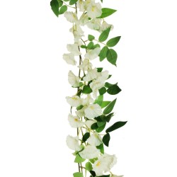 Lot de 12 - Guirlande artificielle de pétunias, 165 cm - blanc 