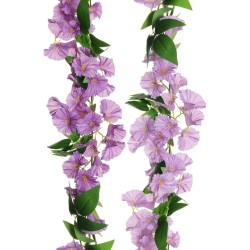 Lot de 12 - Guirlande artificielle de pétunias, 165 cm - lilas lavande 