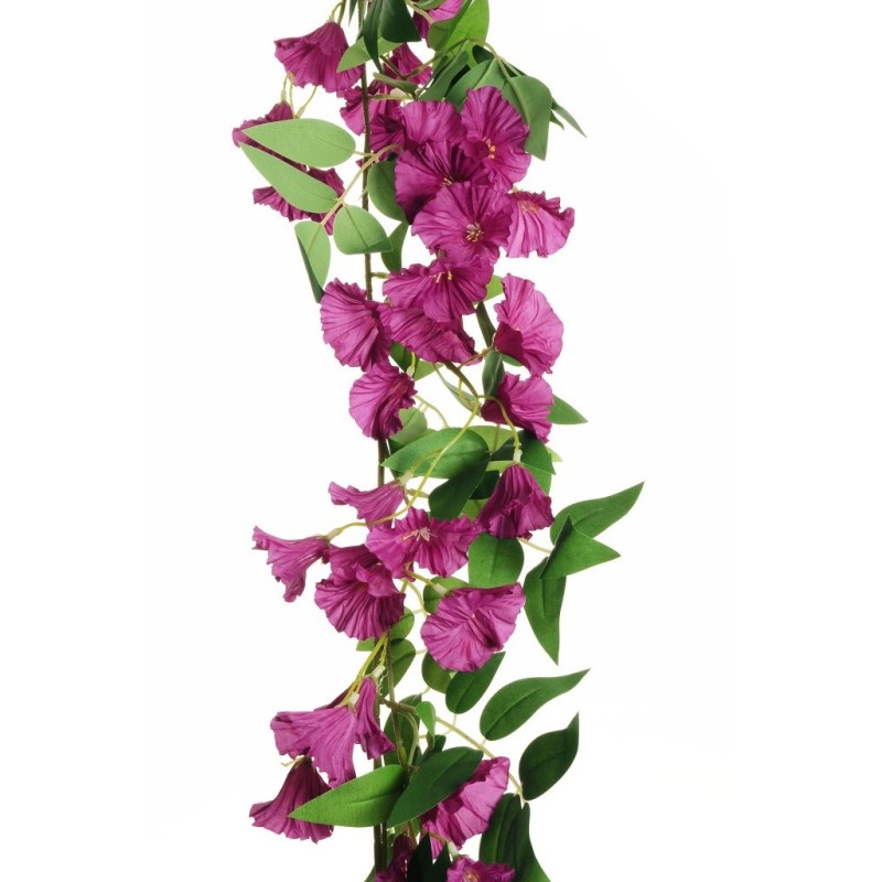 Lot de 12 - Guirlande artificielle de pétunias, 165 cm - violet 
