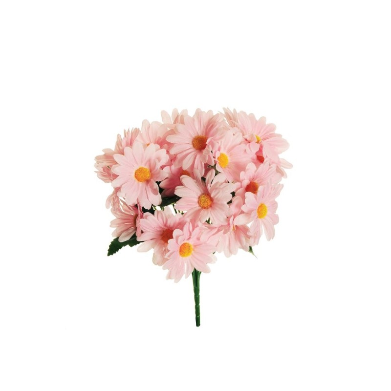 Lot de 36 - Mini buisson artificiel de marguerites X7, 32 cm - rose 