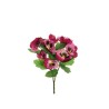 Lot de 24 - Buisson artificiel de pensées X5, 31 cm - fuchsia 