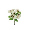 Lot de 24 - Buisson artificiel de pensées X5, 31 cm - blanc 