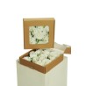 Lot de 12 - Jardinière artificielle de fleurs mélangées X18, 25 x 25 cm - blanc 
