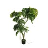 Plante artificielle philodendron monstera toucher réel en pot, 210 cm - vert 