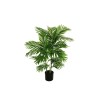 Lot de 4 - Palmier areca artificiel toucher réel en pot, 90 cm - vert 
