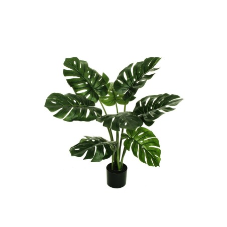 Lot de 4 - Plante artificielle philodendron monstera toucher réel en pot, 80 cm - vert 