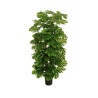 Lot de 2 - Plante artificielle philodendron monstera toucher réel en pot, 150 cm - vert 