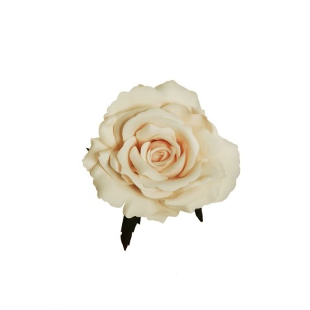 Lot de 48 - Tête artificielle de rose Queen D. 12 cm - chair clair 