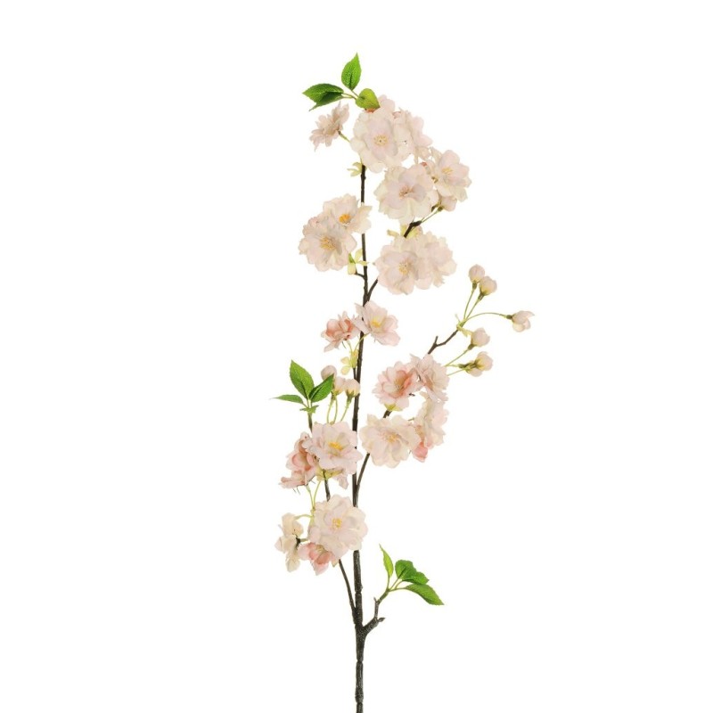 Lot de 12 - Tige artificielle de fleurs de pêcher toucher réel X3, 98 cm - rose clair 
