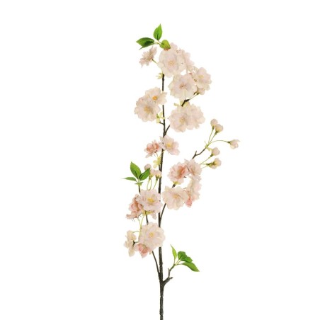 Lot de 12 - Tige artificielle de fleurs de pêcher toucher réel X3, 98 cm - rose clair 