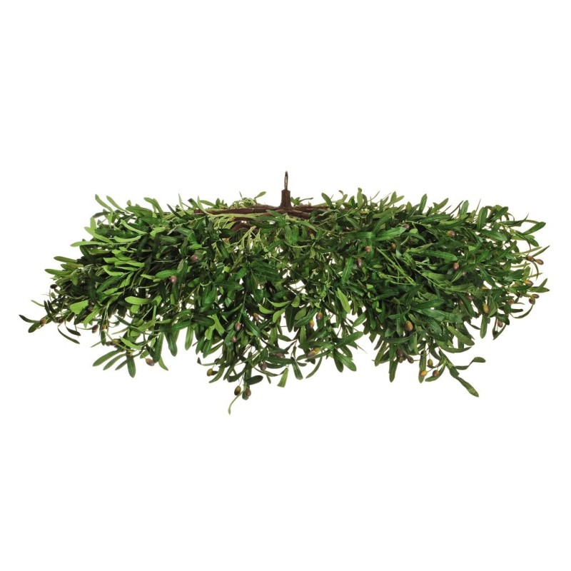 Olivier artificiel suspendu en parasol avec branches et fruits D. 140 cm - vert 