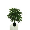 Lot de 4 - Plante artificielle d'aralia toucher réel en pot, 75 cm - vert 
