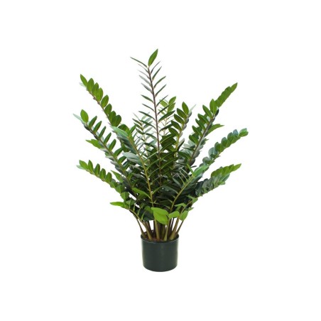 Lot de 2 - Plante artificielle zamioculcas zamiifolia toucher réel en pot, 120 cm - vert 