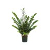 Lot de 2 - Plante artificielle zamioculcas zamiifolia toucher réel en pot, 120 cm - vert 