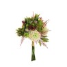 Lot de 12 - Bouquet artificiel avec fleurs gomphrena X6, 35 cm - rose clair blanc 