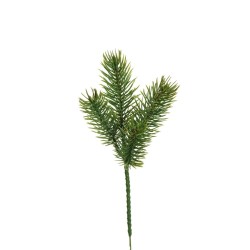 Lot de 48 - Pic artificiel de pin aiguilles toucher doux X4, 24 cm - vert 