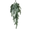 Lot de 6 - Buisson suspendu artificiel de pin enneigé X7 avec pommes de pin, 86 cm - blanc vert 