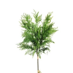 Lot de 6 - Long bouquet artificiel de cyprès caoutchouc X3, 68 cm - vert 