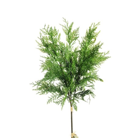 Lot de 6 - Long bouquet artificiel de cyprès caoutchouc X3, 68 cm - vert 