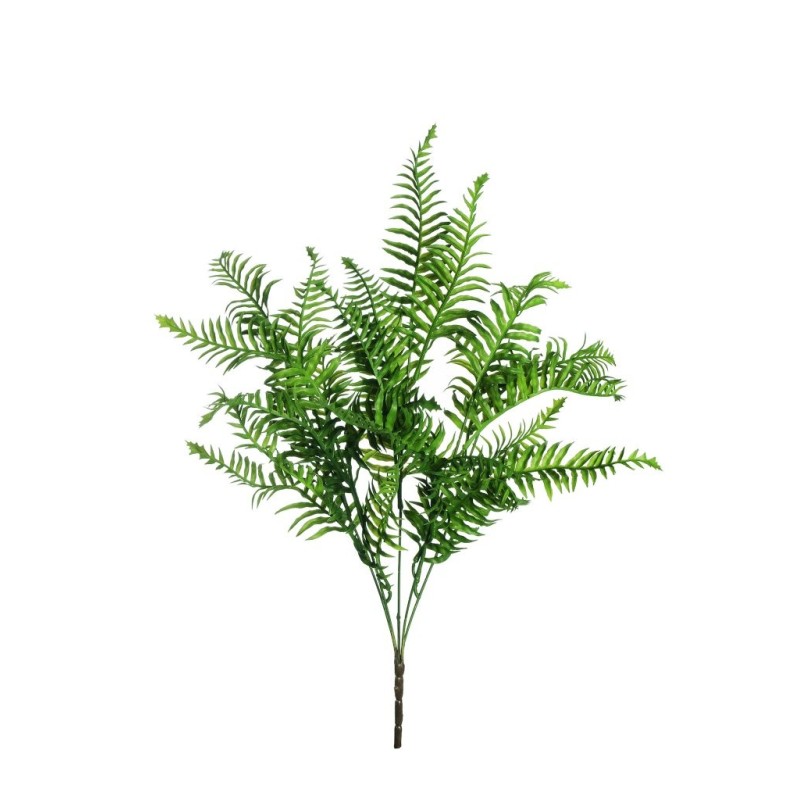 Lot de 12 - Buisson artificiel de fougère X5, 58 cm - vert 