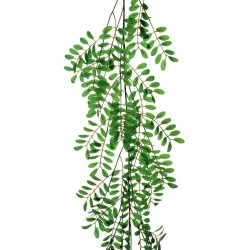 Lot de 30 - Guirlande artificielle d'acacia 720 feuilles, 200 cm - vert 