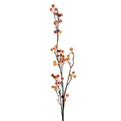 Lot de 24 - Tige artificielle de baies d'automne, 83 cm - orange jaune 