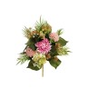 Lot de 8 - Demi-buisson artificiel de chrysanthème araignée et cordyfolium X7, 48 cm - rose 