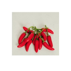 Lot de 24 - Petit piment artificiel, 9,5 cm - rouge 