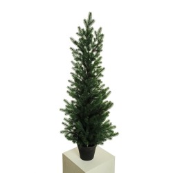 Lot de 2 - Sapin artificiel de Noël en pot plastique, 105 cm - vert 