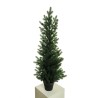 Lot de 2 - Sapin artificiel de Noël en pot plastique, 105 cm - vert 