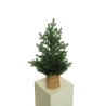 Lot de 2 - Sapin artificiel de Noël en pot toile de jute, 70 cm - vert 