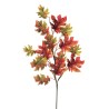 Lot de 24 - Tige artificielle de chêne X15 feuilles, 81 cm - orange vert jaune 
