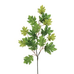 Lot de 24 - Tige artificielle de chêne X15 feuilles, 81 cm - vert 