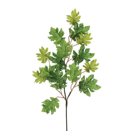 Lot de 24 - Tige artificielle de chêne X15 feuilles, 81 cm - vert 