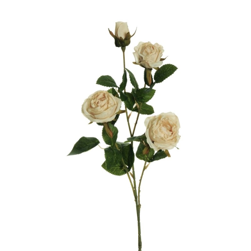 Lot de 24 - Tige artificielle de boutons de rose X4, 70 cm - crème 