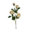Lot de 24 - Tige artificielle de boutons de rose X4, 70 cm - crème 