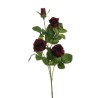 Lot de 24 - Tige artificielle de boutons de rose X4, 70 cm - bordeaux 