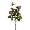 Lot de 24 - Tige artificielle de boutons de rose X4, 70 cm - marron clair 