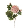 Lot de 24 - Tige artificielle de pivoine X2, 64 cm - rose 