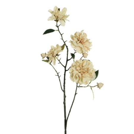 Lot de 12 - Longue tige artificielle de camélia, 95 cm - crème 