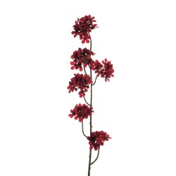 Lot de 24 - Tige artificielle de fleurs de poirier X6, 94 cm - bordeaux 