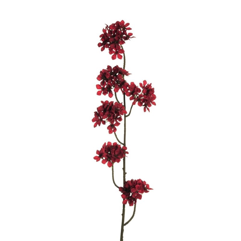 Lot de 24 - Tige artificielle de fleurs de poirier X6, 94 cm - bordeaux 