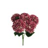 Lot de 12 - Buisson artificiel d'hortensia d'automne X5, 49 cm - violet rose 