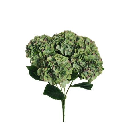 Lot de 12 - Buisson artificiel d'hortensia d'automne X5, 49 cm - vert violet 
