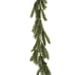 Lot de 12 - Guirlande artificielle de pin aiguilles souples, 180 cm - vert 