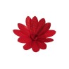 Lot de 12 - Tête artificielle de cosmos géante de Noël métallisée D. 50 cm, 50 cm - rouge 