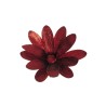 Lot de 12 - Tête artificielle de cosmos géante de Noël métallisée D. 50 cm, 50 cm - bordeaux 
