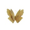 Lot de 24 - Papillon artificiel de Noël géant métallisé D. 45 cm, 50 cm - or 