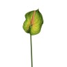 Lot de 24 - Anthurium artificiel caoutchouc, 69 cm - vert rose 